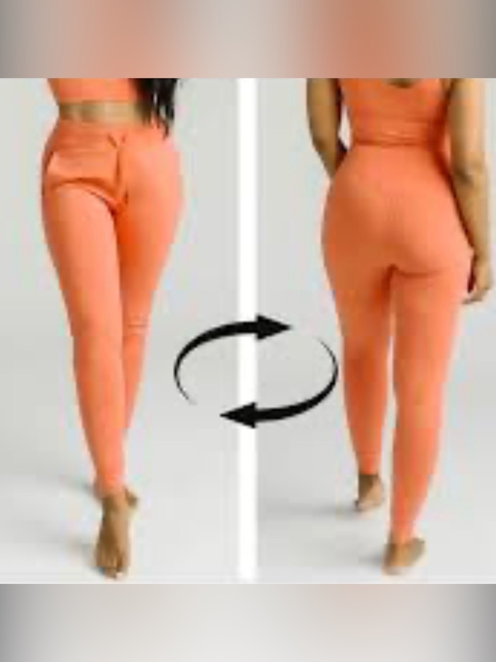 High-Rise Slim Track Pants - Coral